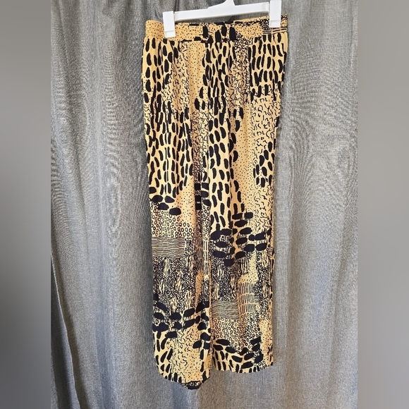 ASOS Pants - Asos Wide Leg Elastic Waist Abstract Print Pants Women's Size 10